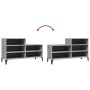 Mueble zapatero madera contrachapada gris Sonoma 102x36x60 cm