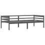 Estructura de cama madera maciza pino gris oscuro 90x200 cm de vidaXL, Camas y somieres - Ref: Foro24-322055, Precio: 129,57 ...