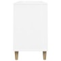 Mueble zapatero madera contrachapada blanco brillo 102x36x60 cm