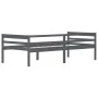 Estructura de cama madera maciza pino gris oscuro 90x200 cm de vidaXL, Camas y somieres - Ref: Foro24-322055, Precio: 129,57 ...