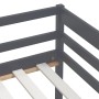 Estructura de cama madera maciza pino gris oscuro 90x200 cm de vidaXL, Camas y somieres - Ref: Foro24-322055, Precio: 131,76 ...