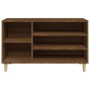 Mueble zapatero madera contrachapada roble marrón 102x36x60 cm
