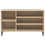 Mueble zapatero madera contrachapada roble Sonoma 102x36x60 cm