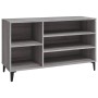 Mueble zapatero madera contrachapada gris Sonoma 102x36x60 cm