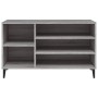 Mueble zapatero madera contrachapada gris Sonoma 102x36x60 cm