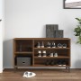 Mueble zapatero madera contrachapada roble marrón 102x36x60 cm