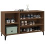 Mueble zapatero madera contrachapada roble marrón 102x36x60 cm