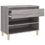 Mueble zapatero madera contrachapada gris Sonoma 70x36x60 cm