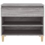 Mueble zapatero madera contrachapada gris Sonoma 70x36x60 cm