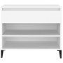 Mueble zapatero madera contrachapada blanco 70x36x60 cm