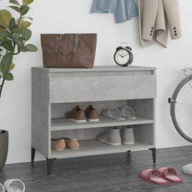 Mueble zapatero madera contrachapada gris hormigón 70x36x60 cm Mueble zapatero madera contrachapada gris hormigón 70x36x60 cm