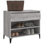 Mueble zapatero madera contrachapada gris Sonoma 70x36x60 cm