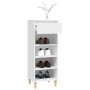 Mueble zapatero madera contrachapada blanco 40x36x105 cm