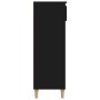 Mueble zapatero madera contrachapada negro 40x36x105 cm