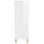 Mueble zapatero madera contrachapada blanco brillo 40x36x105 cm