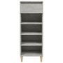 Mueble zapatero madera contrachapada gris hormigón 40x36x105 cm