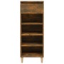 Mueble zapatero madera contrachapada roble ahumado 40x36x105 cm