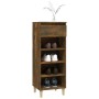 Mueble zapatero madera contrachapada roble ahumado 40x36x105 cm