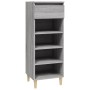 Mueble zapatero madera contrachapada gris Sonoma 40x36x105 cm