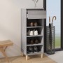 Mueble zapatero madera contrachapada gris Sonoma 40x36x105 cm