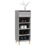 Mueble zapatero madera contrachapada gris Sonoma 40x36x105 cm