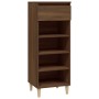 Mueble zapatero madera contrachapada roble marrón 40x36x105 cm