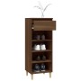 Mueble zapatero madera contrachapada roble marrón 40x36x105 cm