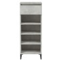 Mueble zapatero madera contrachapada gris hormigón 40x36x105 cm