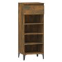 Zapatero madera contrachapada roble ahumado 40x36x105 cm