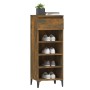 Zapatero madera contrachapada roble ahumado 40x36x105 cm