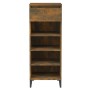 Zapatero madera contrachapada roble ahumado 40x36x105 cm