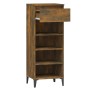 Zapatero madera contrachapada roble ahumado 40x36x105 cm