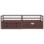 Cama con cajones y armario madera pino marrón oscuro 90x200 cm de vidaXL, Camas y somieres - Ref: Foro24-322059, Precio: 225,...