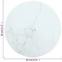 Weiße Tischplatte aus gehärtetem Glas und Marmor-Design, Ø30 x 0,8 cm von vidaXL, Tischplatten - Ref: Foro24-322245, Preis: 1...