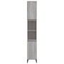 Armario de baño madera contrachapada gris Sonoma 30x30x190 cm