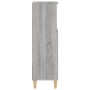 Armario de baño madera contrachapada gris Sonoma 30x30x100 cm