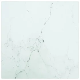 Marmor-Design-Tischplatte, weißes gehärtetes Glas, 30 x 30 cm, 6 mm von vidaXL, Tischplatten - Ref: Foro24-322252, Preis: 18,...