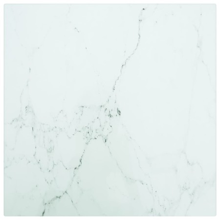Marmor-Design-Tischplatte, weißes gehärtetes Glas, 30 x 30 cm, 6 mm von vidaXL, Tischplatten - Ref: Foro24-322252, Preis: 19,...