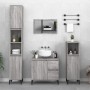 Armario de baño madera contrachapada gris Sonoma 30x30x100 cm