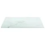 Marmor-Design-Tischplatte, weißes gehärtetes Glas, 30 x 30 cm, 6 mm von vidaXL, Tischplatten - Ref: Foro24-322252, Preis: 18,...