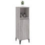 Armario de baño madera contrachapada gris Sonoma 30x30x100 cm