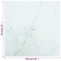 Marmor-Design-Tischplatte, weißes gehärtetes Glas, 30 x 30 cm, 6 mm von vidaXL, Tischplatten - Ref: Foro24-322252, Preis: 19,...