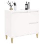Armario de baño madera contrachapada blanco 65x33x60 cm