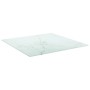 Marble design table with white tempered glass top 50x50 cm 6 mm by vidaXL, Table tops - Ref: Foro24-322254, Price: 29,79 €, D...