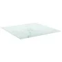 Marble design table with white tempered glass top 50x50 cm 6 mm by vidaXL, Table tops - Ref: Foro24-322254, Price: 29,17 €, D...