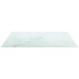 Marble design table with white tempered glass top 50x50 cm 6 mm by vidaXL, Table tops - Ref: Foro24-322254, Price: 29,79 €, D...