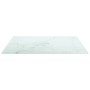 Tablero mesa diseño mármol vidrio templado blanco 50x50 cm 6 mm