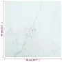 Marble design table with white tempered glass top 50x50 cm 6 mm by vidaXL, Table tops - Ref: Foro24-322254, Price: 29,17 €, D...