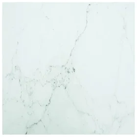 Marble design table top white tempered glass 60x60 cm 6 mm by vidaXL, Table tops - Ref: Foro24-322255, Price: 41,04 €, Discou...