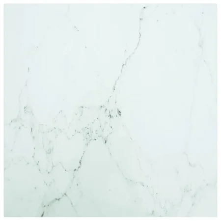 Marble design table top white tempered glass 60x60 cm 6 mm by vidaXL, Table tops - Ref: Foro24-322255, Price: 41,04 €, Discou...